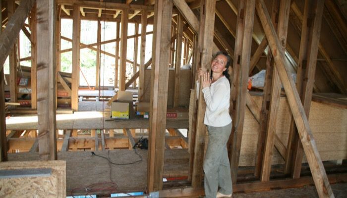 Carole au mur de refend central ossature nue 2014